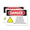 Signmission Hot Surface Sign, 7 in H x 10 in W, Plastic, Hot Surface! Hot Exhaust! High OS-2PACK-DS-P-710-L-2185 - alternate 1